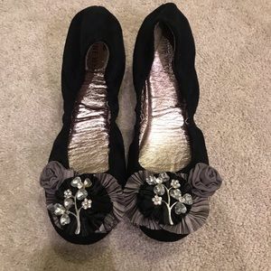 Black Jewel Toed Shoes